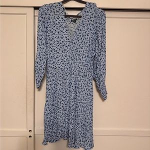 Floral soft blue dress